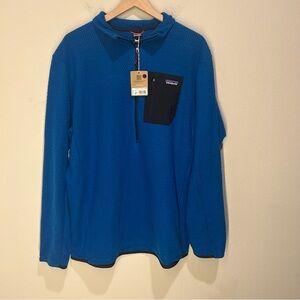 Patagonia R1 Air ¼ Zip Pullover XXL – Endless Blue Lightweight Fleece – NWT